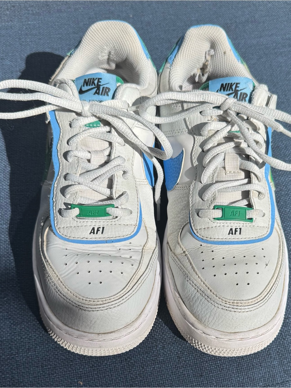 Nike Air Force 1 Shadow Women’s 8.5 — Malachite Green/Blue
